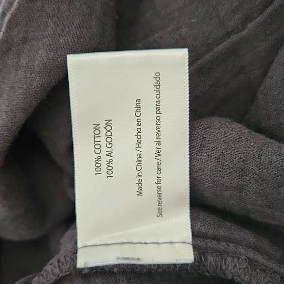 Three Dots Double Gauze Flutter Sleeve Top in Black Size XL MSRP $138 W-538 - Picture 8 of 9